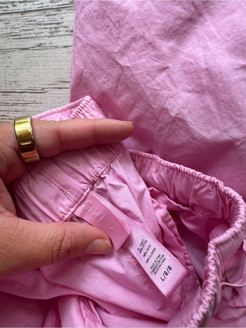 SKIMS Pink Two-Piece Cotton Pajama Set - Picture 3 of 3